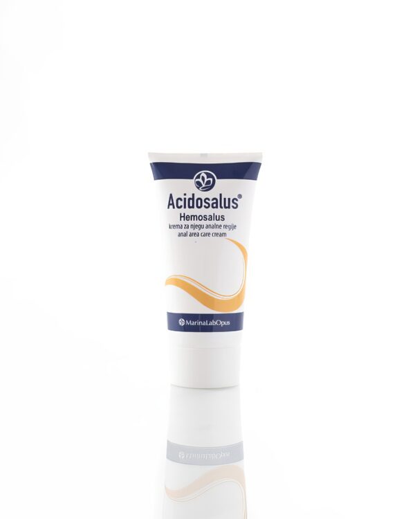 ACIDOSALUS® Hemosalus – přírodní probiotický krém na hemoroidy, který zmírňuje svědění, pálení a bolest v anální oblasti.